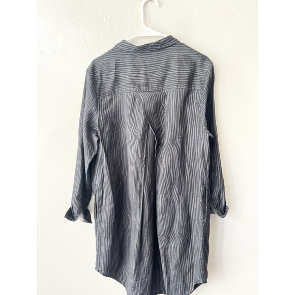 GUDRUN SJODEN Midi Linen Cotton Pockets Loose Langenlook Size Large Tunic Top - Picture 8 of 8